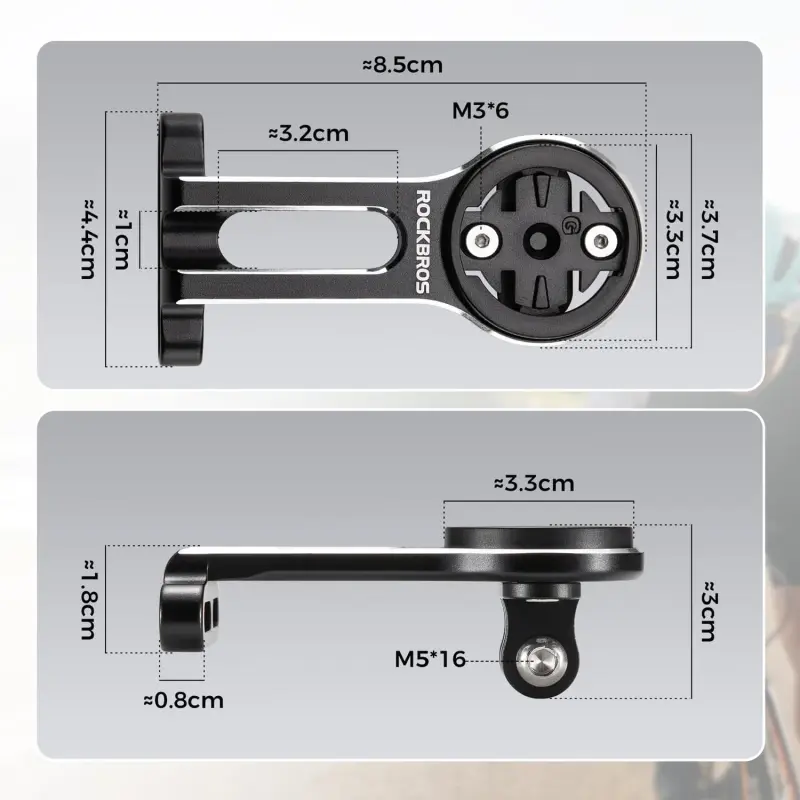 ROCKBROS Aluminum Bicycle Computer Mount For IGPSPORT Garmin Wahoo Magene Lightweight Bike Light Holder FK305