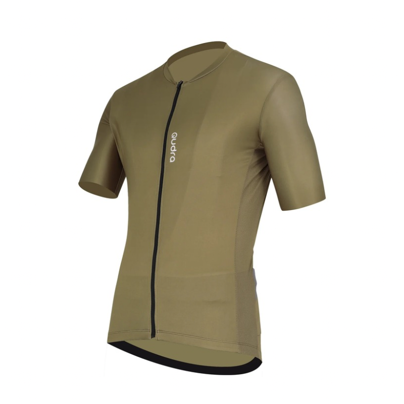 Qudra Cycling Jersey and Bib Tights Top with Short Pants Brown 060