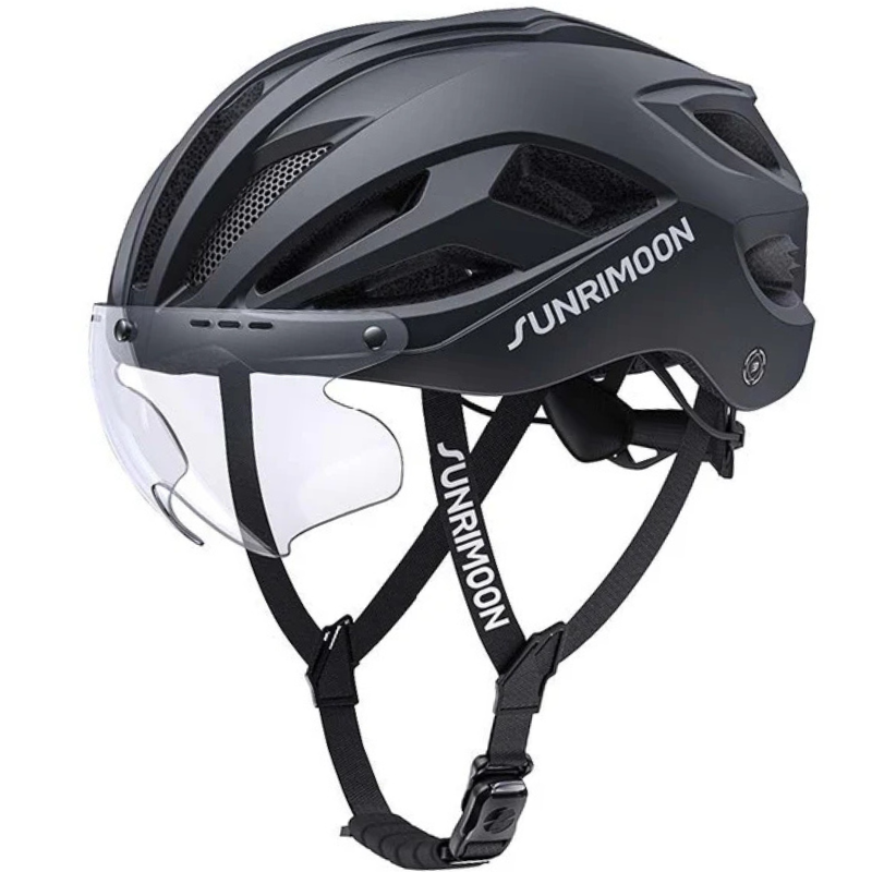 Sunrimoon Cycling Helmet with Photochromic Sunglasses and 3D Grid S79