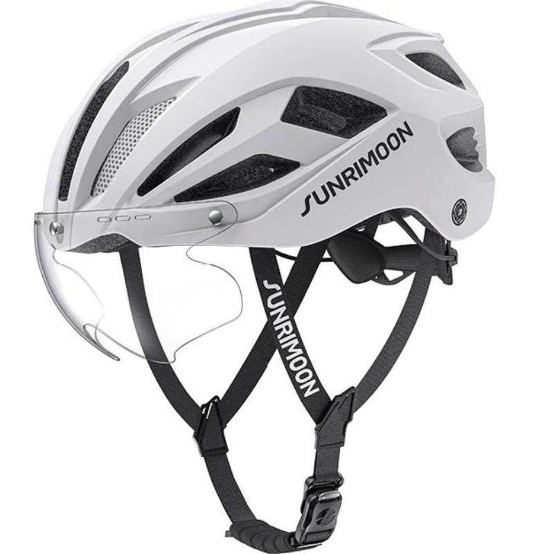 Sunrimoon Cycling Helmet with Photochromic Sunglasses and 3D Grid S79