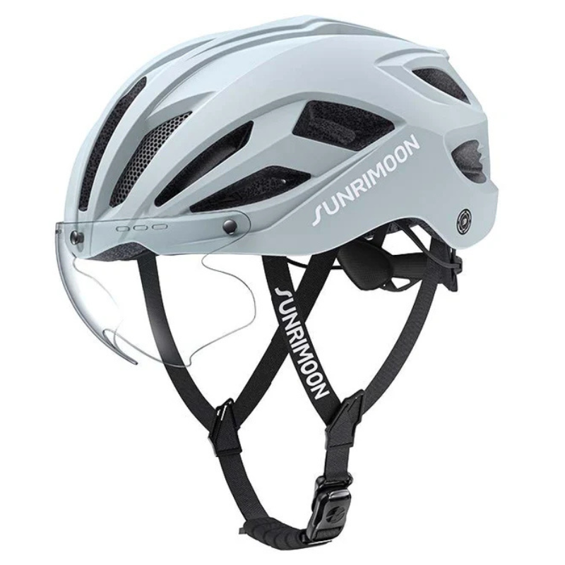 Sunrimoon Cycling Helmet with Photochromic Sunglasses and 3D Grid S79