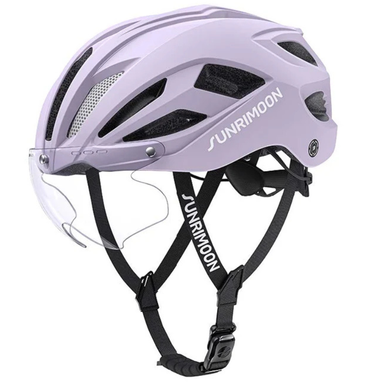 Sunrimoon Cycling Helmet with Photochromic Sunglasses and 3D Grid S79